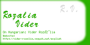 rozalia vider business card